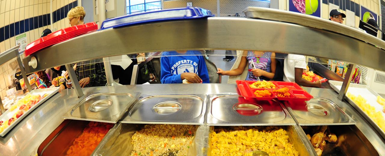 a school cafeteria meals